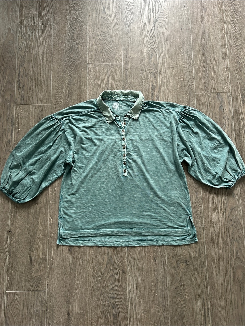 Anthropologie Pilcro Half-Button Henley Pullover Top